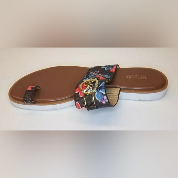Like NEW Michael Kors MK Designer Floral-Print Sandals Size 10 - Picture 4 of 8